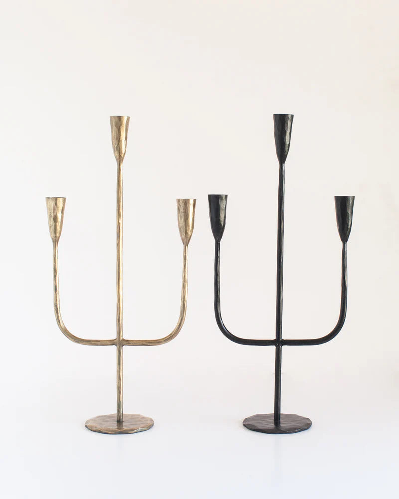 Hand Forged Iron Candelabras