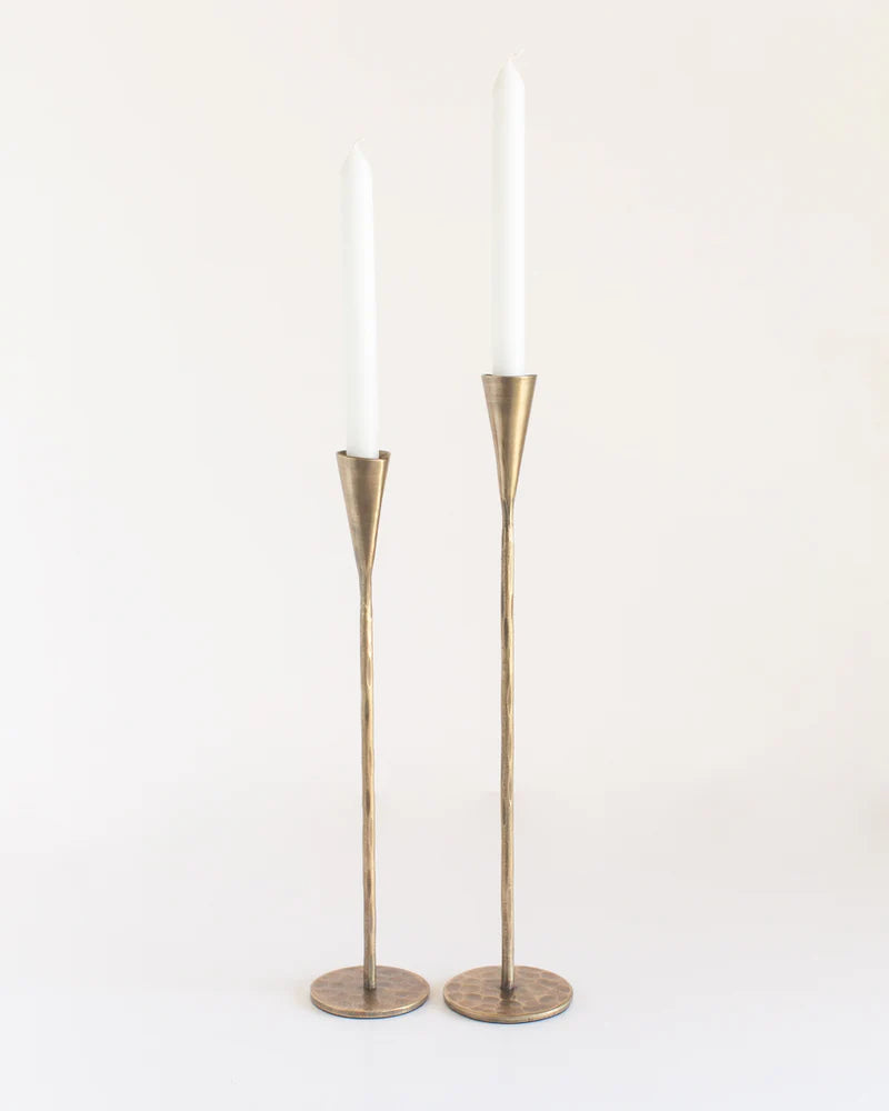 Phoenix Hand-Forged Iron Candle Stands | Set of 2