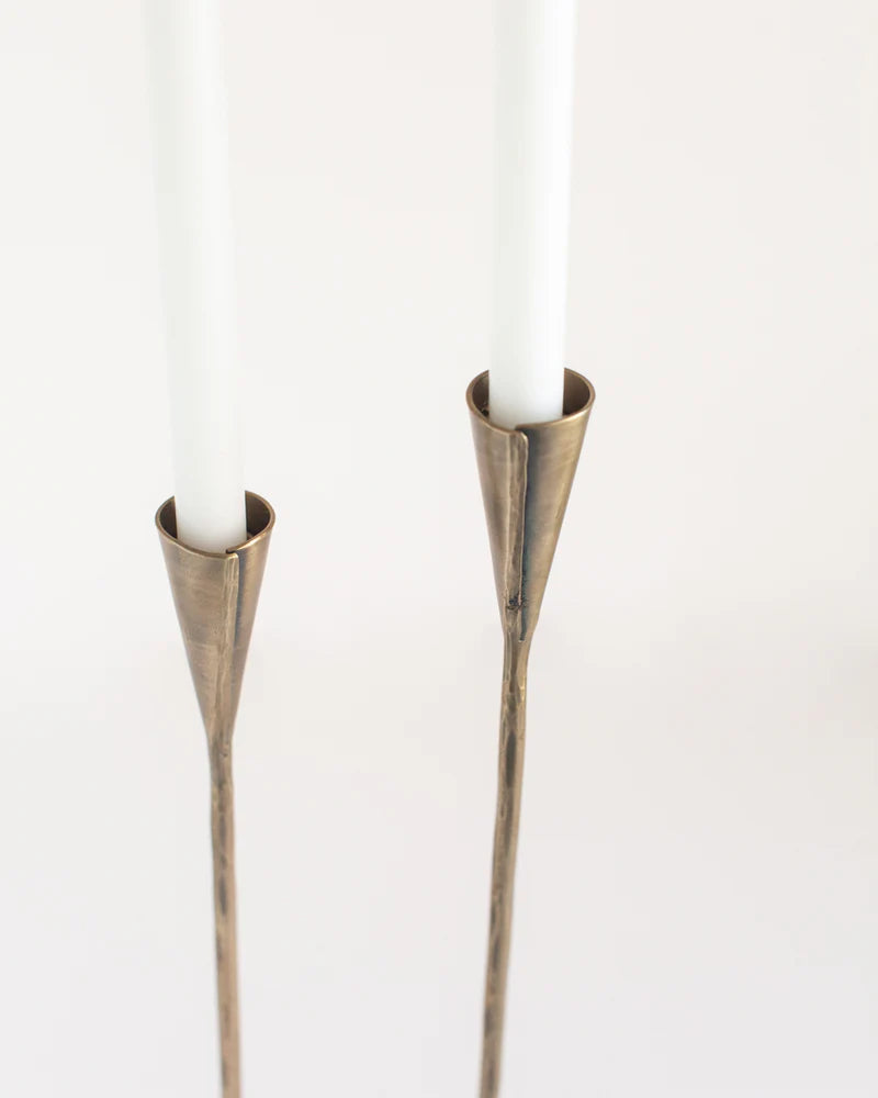 Phoenix Hand-Forged Iron Candle Stands | Set of 2