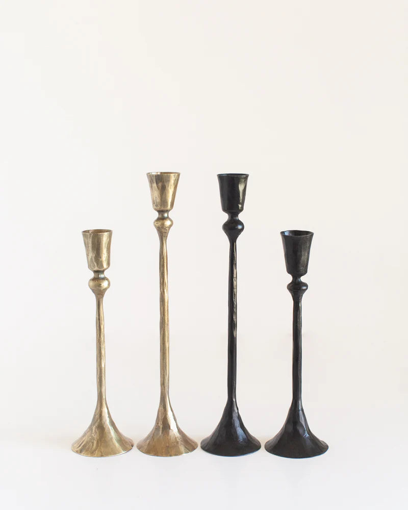 Gemini Hand Forged Iron Candlestands
