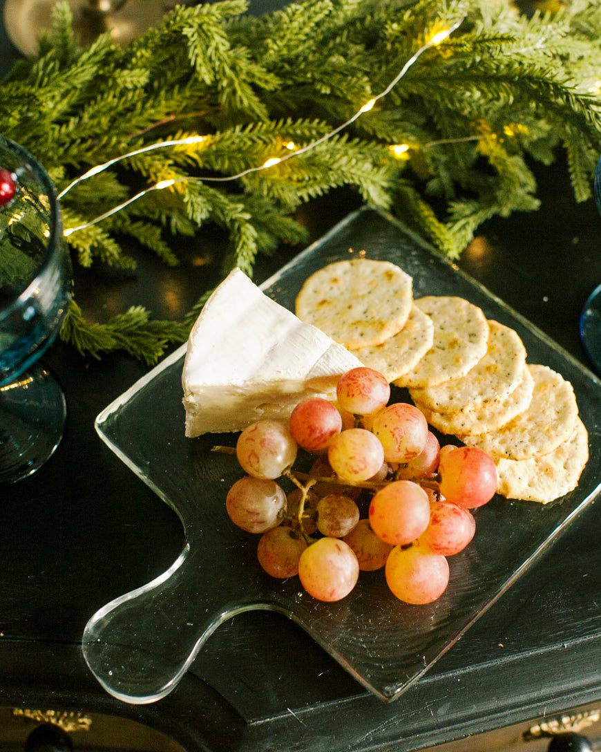 Hammered Glass Square Serving Board