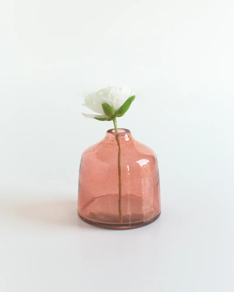 Bella Handblown Hammered Bud Vase