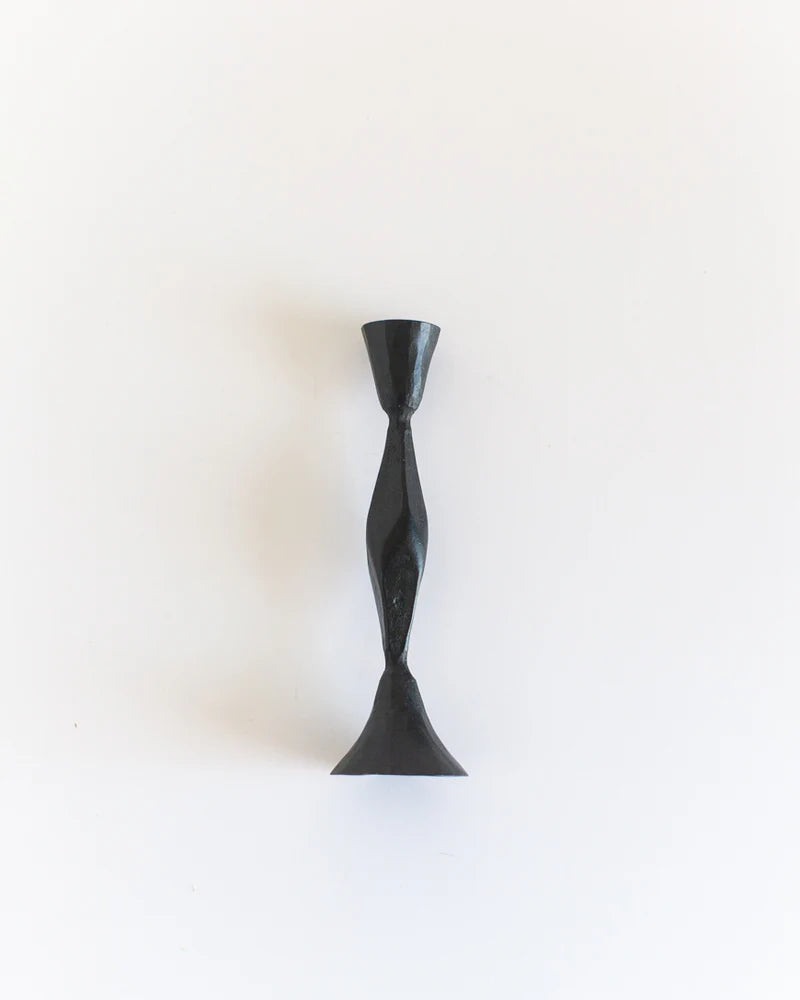 High Diamond Hand-Forged Iron Candle Stand