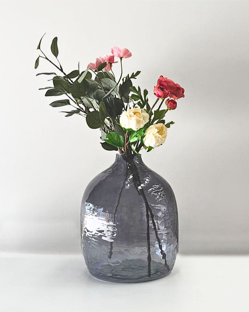 Hebron Handblown Hammered Glass Vases