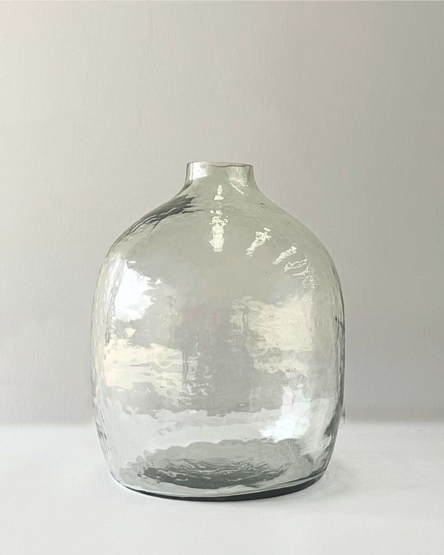 Hebron Handblown Hammered Glass Vases