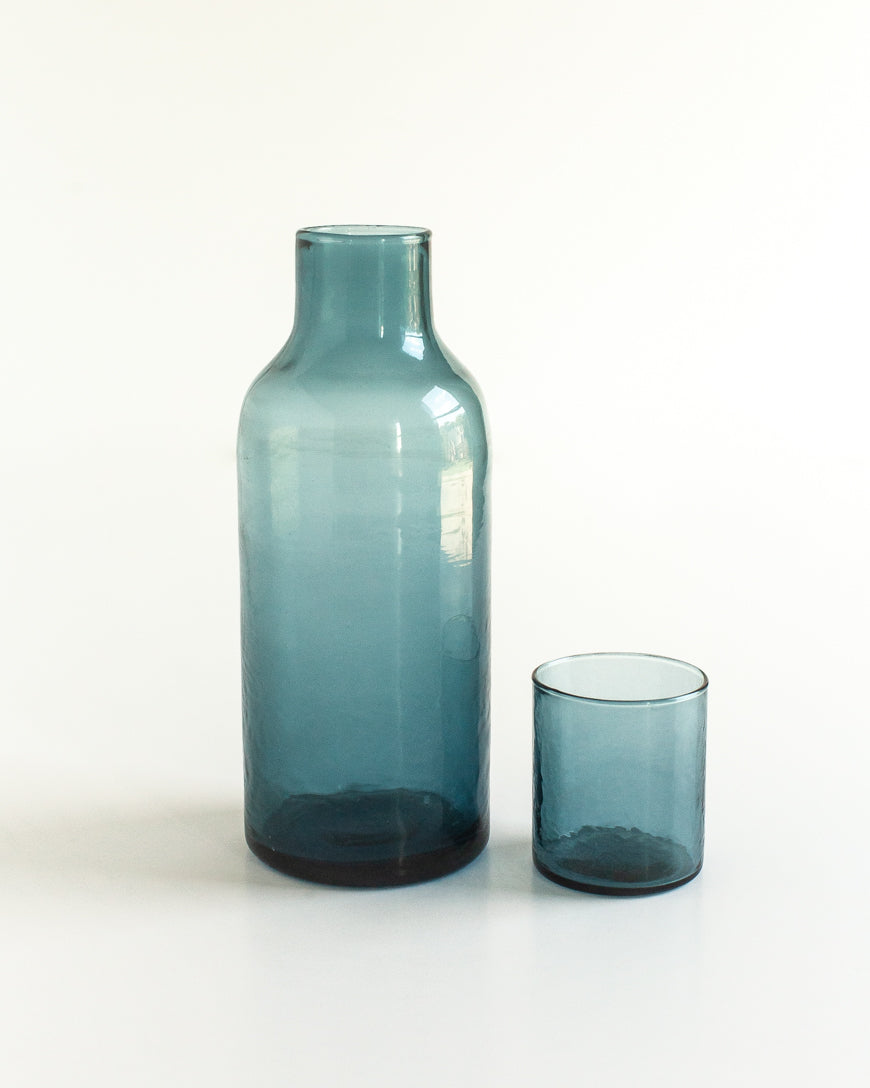 Handblown Hammered Glass Carafe