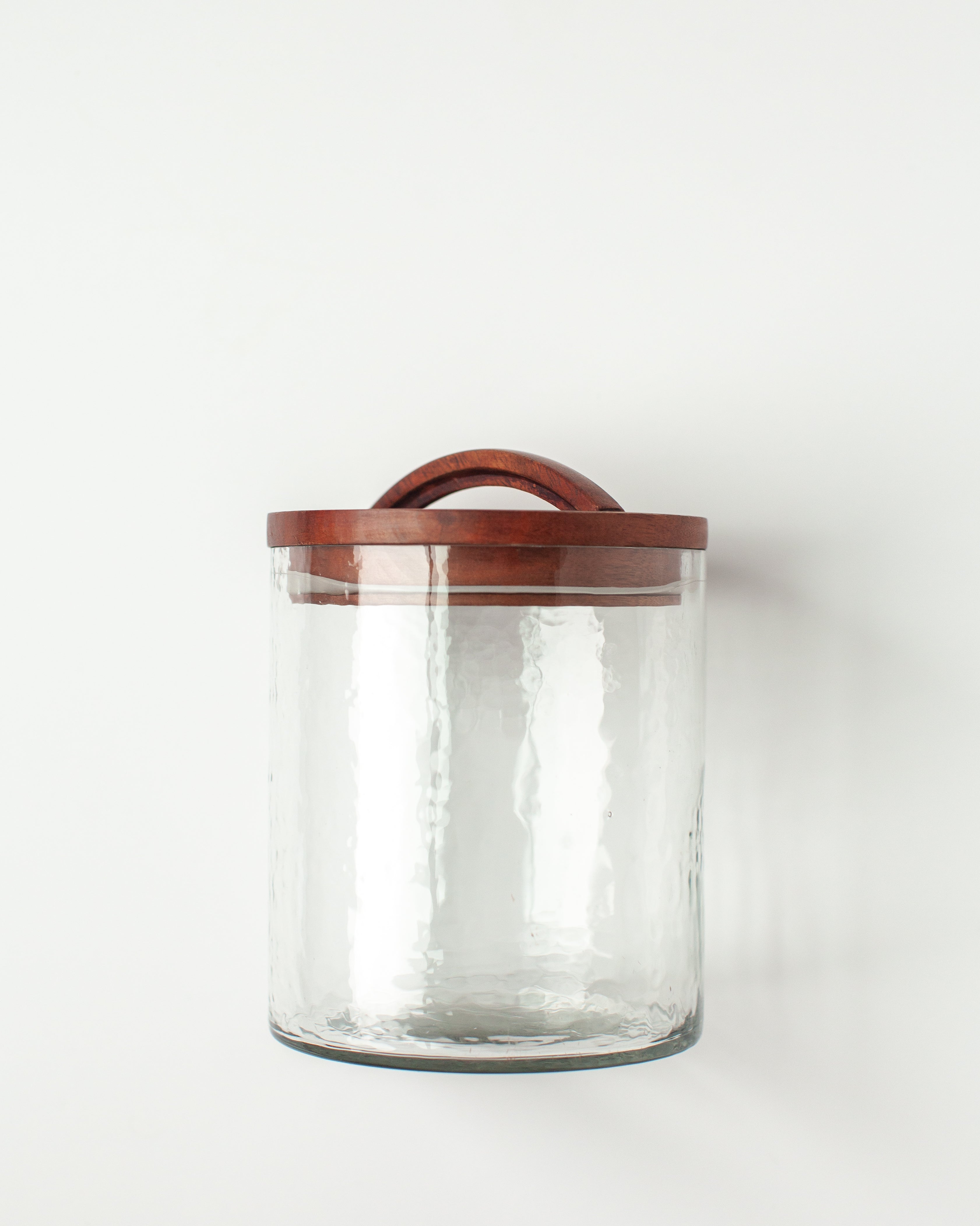 Handblown Hammered Glass Canisters | Small