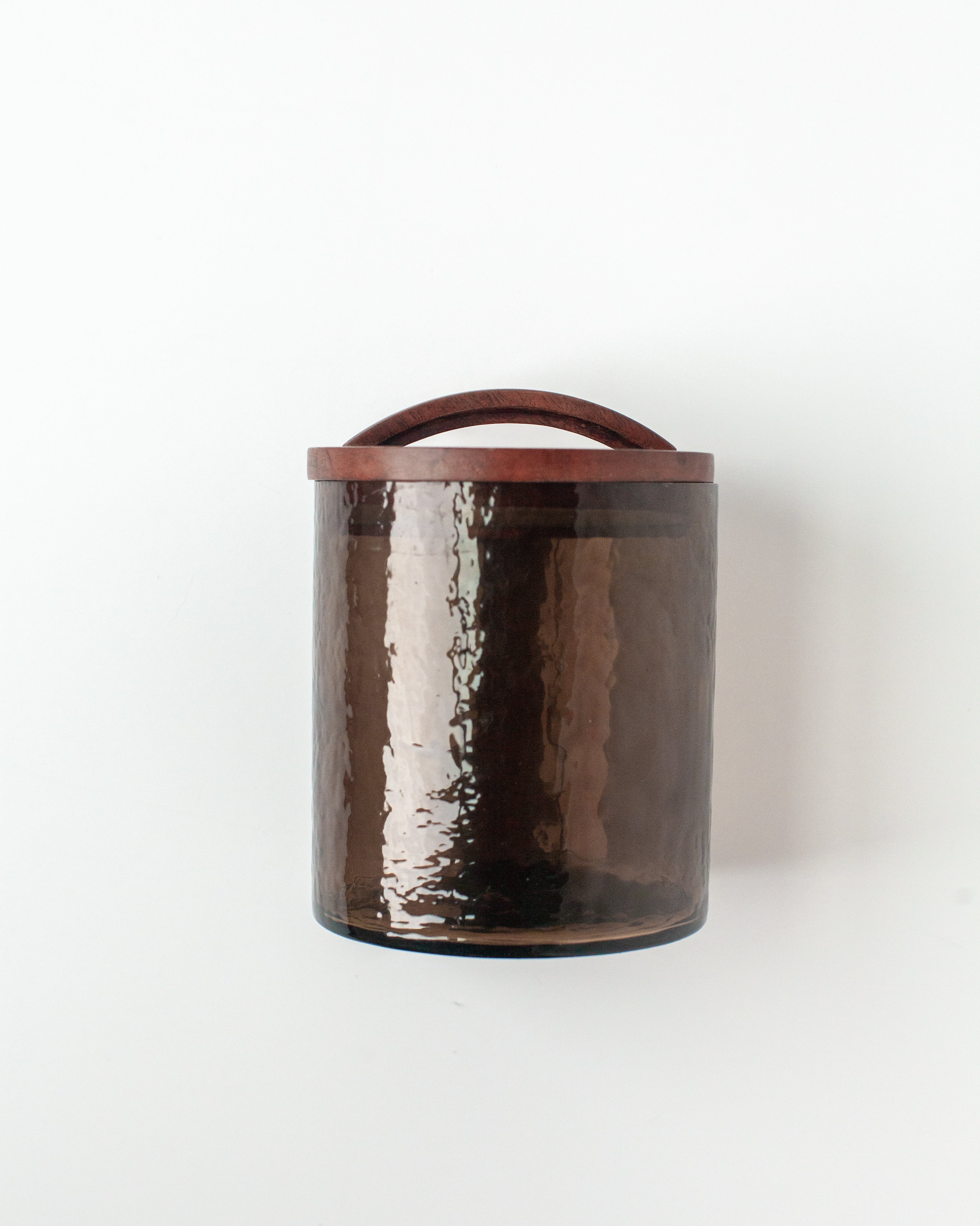 Handblown Hammered Glass Canisters | Small